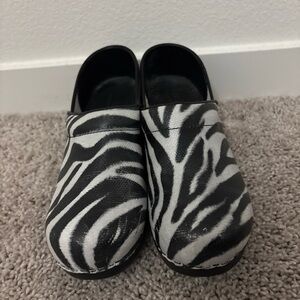 Sanita Zebra Patterned Mules